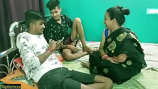 Indian hot wife prosaic with friend&excl; Real hindi carnal knowledge